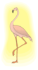 Flamingo With Light Clip Art